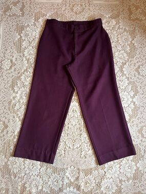 1960s/70s Levi Strauss & Co. Trouser Pants, Plum, Size 34S